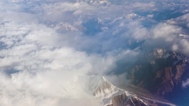 Terbang di atas Himalaya — Stok Video