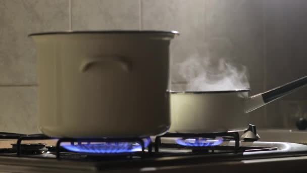 Stoom slowmotion koken — Stockvideo