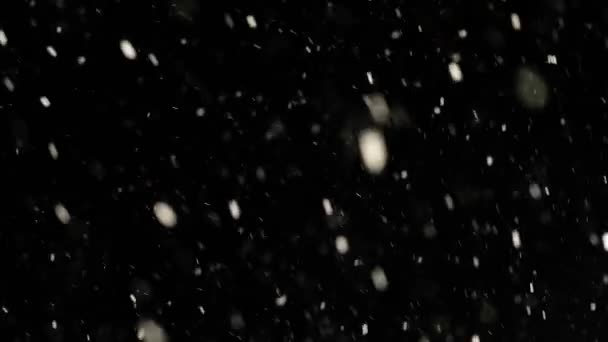 Geceleri kar yağıyor. — Stok video