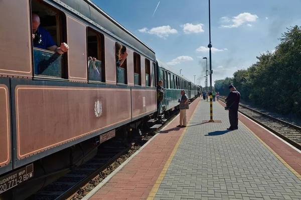 Buharlı tren istasyonu — Stok fotoğraf