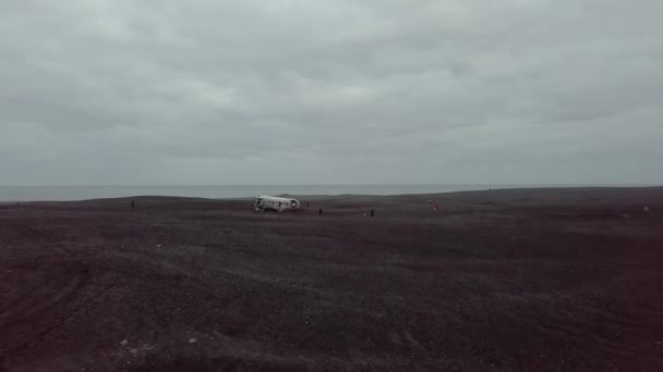 Flygolycka på Island — Stockvideo