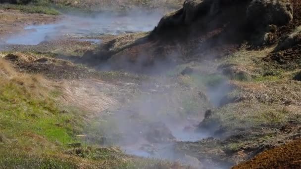 Вулканический горячий источник — стоковое видео