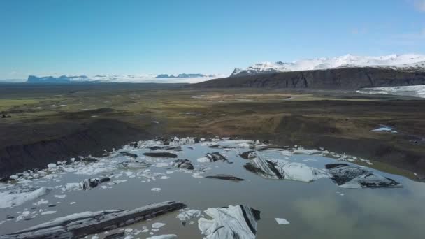 Gletscher in Island schmilzt — Stockvideo