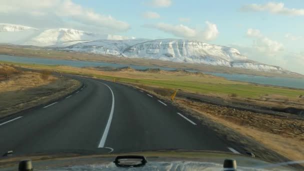 Condução na Islândia — Vídeo de Stock