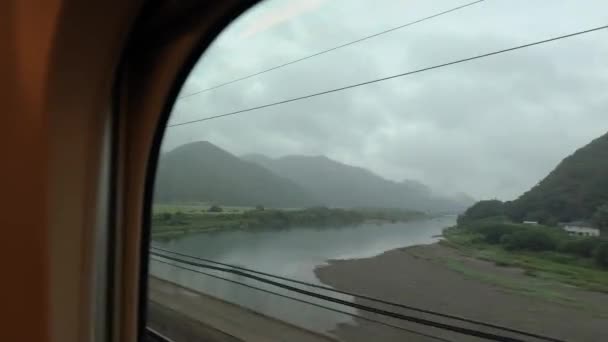 Japonya tren yolculuğu — Stok video