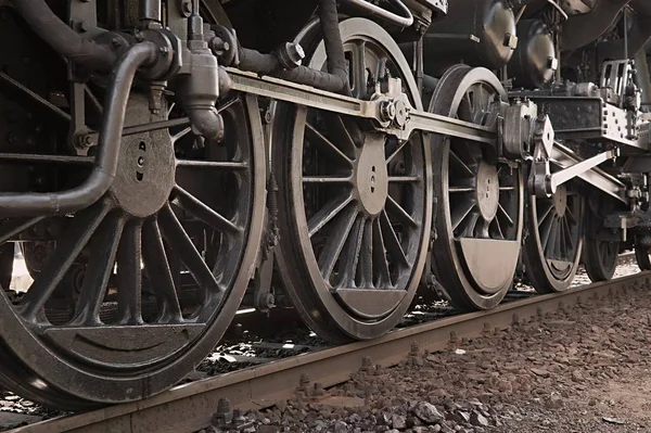 Locomotive à vapeur gros plan — Photo