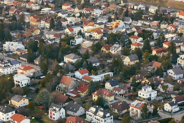 Förort ovanifrån — Stockfoto