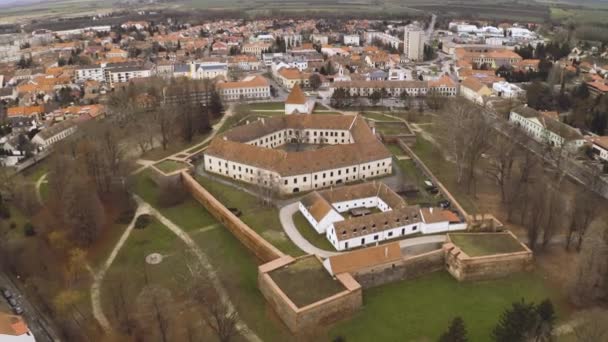 匈牙利萨尔瓦城堡，空中景观 — 图库视频影像