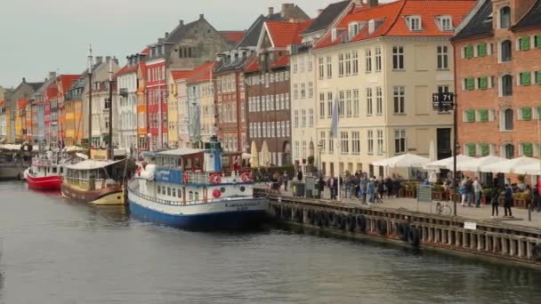 Nyhavn, Kopenhag seyahati — Stok video