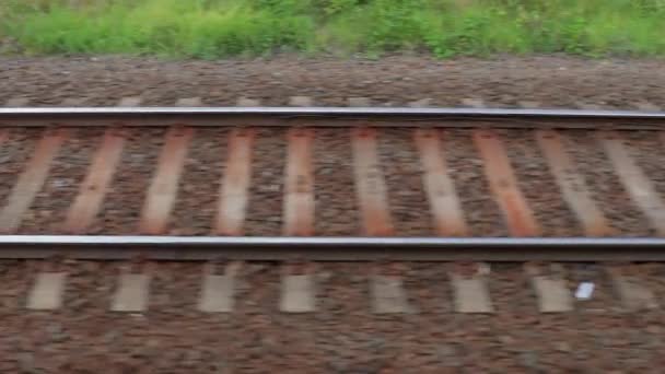 Railway journey tracks — Stock Video