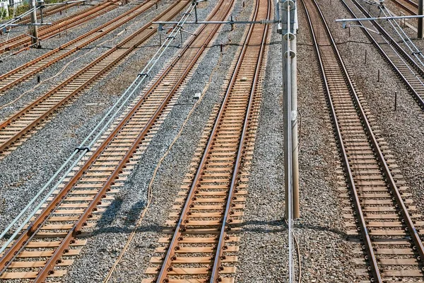 Railway Tracks in a City — Stock Photo, Image