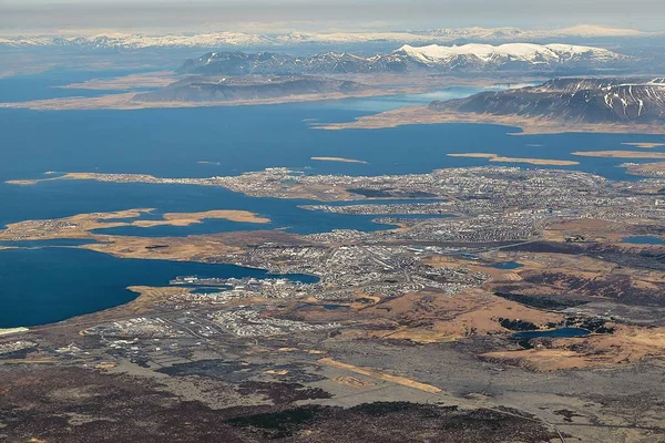 Reykjavik Flygfoto — Stockfoto