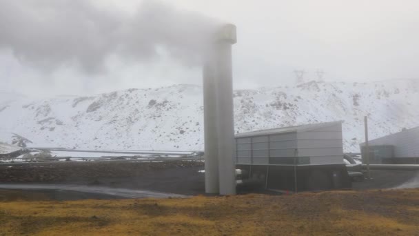 Central geotérmica — Vídeo de Stock