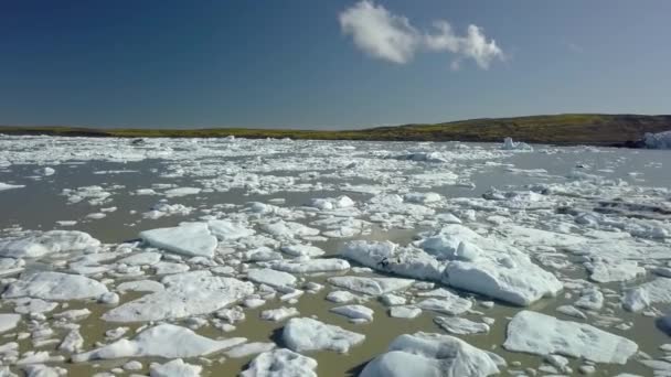 Айсберги в леднике — стоковое видео