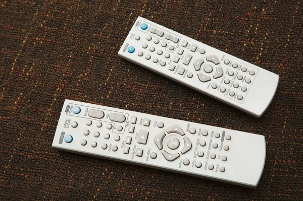 Controles remotos para tv e DVD — Fotografia de Stock