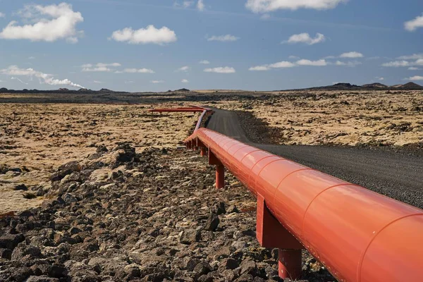 Gasdotto in Islanda per l'energia geotermica — Foto Stock