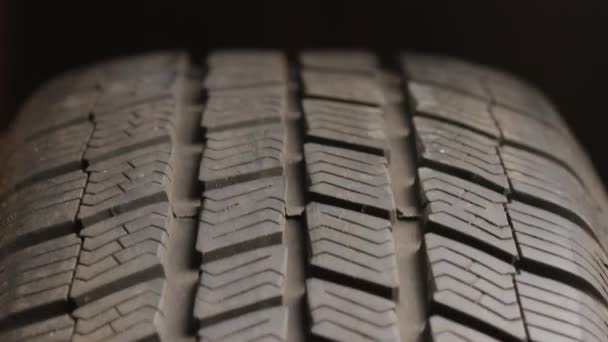 Carro pneu girando — Vídeo de Stock
