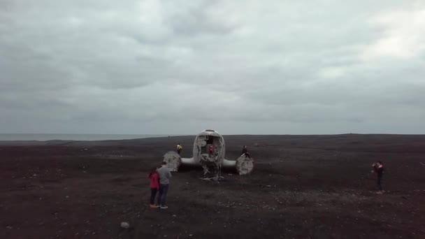 Choque de avión en Islandia — Vídeo de stock