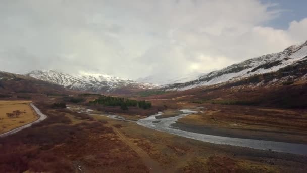 Images aériennes du paysage en Islande — Video