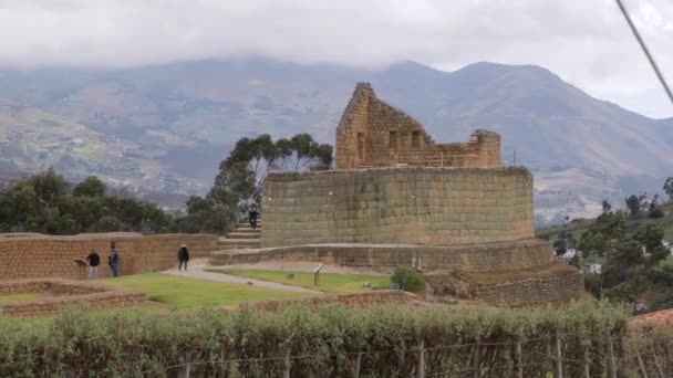 Археологические руины Эквадора — стоковое видео