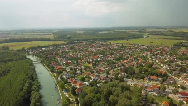 Село в Венгрии, Halaszi — стоковое видео