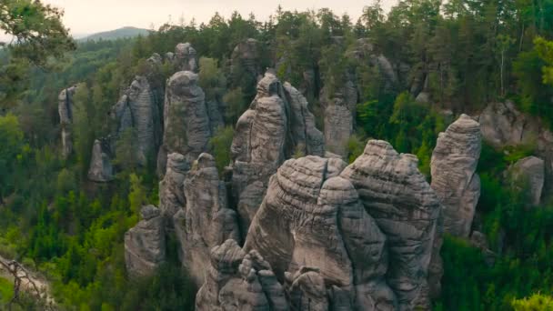 Majestic Rocky Landscape From The Air — Stock Video