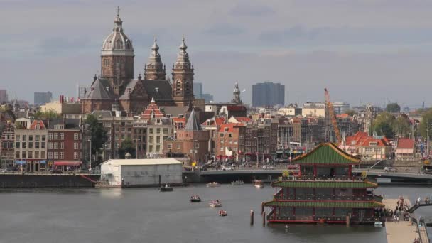 Blick auf Amsterdam — Stockvideo