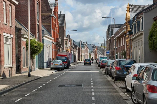 Residentiële straat in Europa — Stockfoto