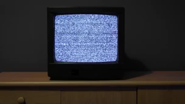 Oude TV geen signaal — Stockvideo