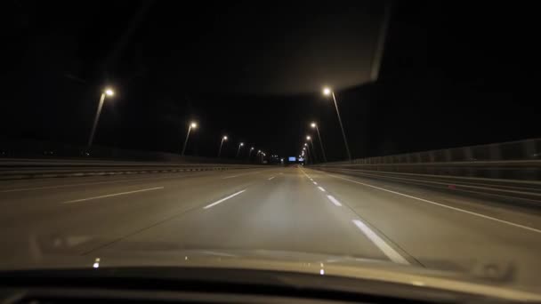 Condução à noite — Vídeo de Stock