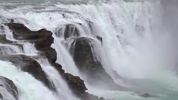 アイスランドの滝 — ストック動画