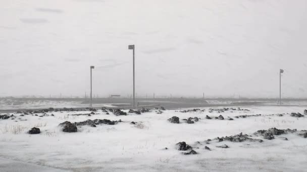 Silný vítr sněhové bouře — Stock video