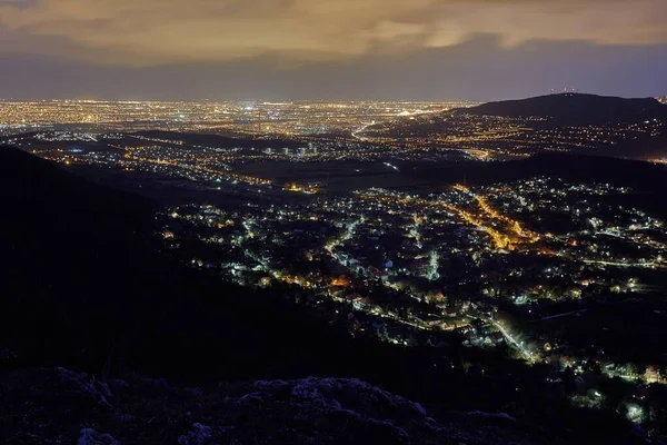 Nachtaufnahme der Stadt — Stockfoto