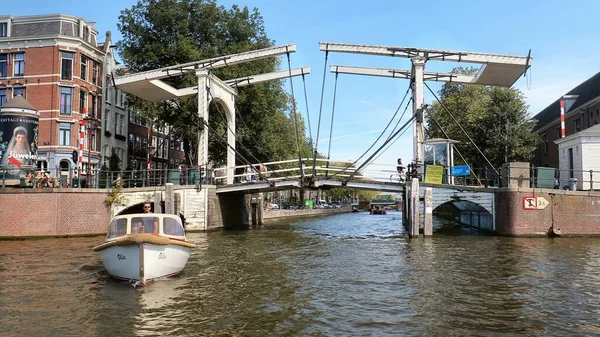 Amsterdam starý dřevěný most — Stock fotografie