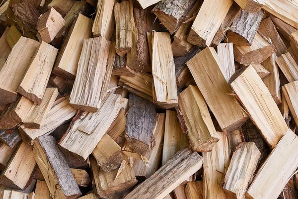Pilha de madeira Closeup — Fotografia de Stock