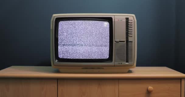 Alter Fernseher kein Signal — Stockvideo