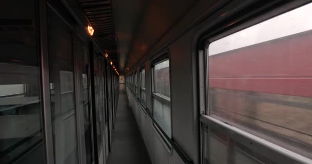 Tren paseo interior — Vídeos de Stock