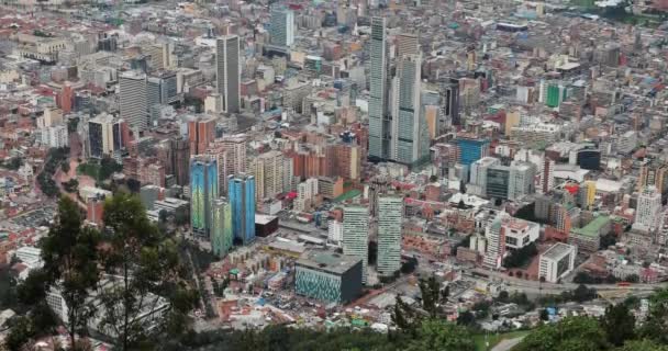 Bogota, Colombia bewolkte dag — Stockvideo