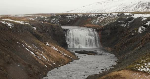 Wasserfall in Island, Thorufoss — Stockvideo