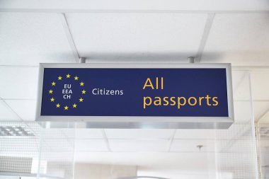 Sınır pasaport kontrol işaretleri