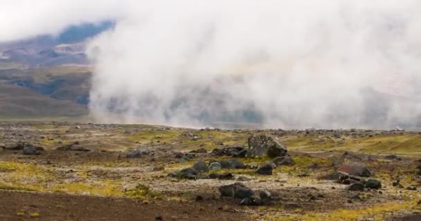 Cotopaxi Andes paisaje nubes en movimiento — Vídeos de Stock