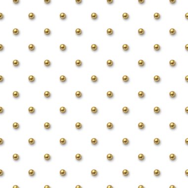 Küçük altın topları ile Dikişsiz vektör deseni
