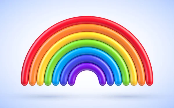 Colorful rainbow arch 3d vector illustration — Stock Vector