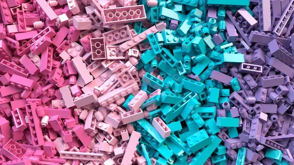 Colorido bonito brinquedo tijolos fundo — Fotografia de Stock