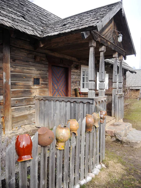 Fence Old Wooden House — Stock Photo, Image