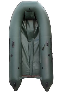 Beyaz bir arka plan üzerinde izole kauçuk şişme bot.