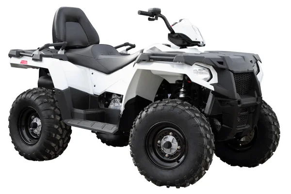 Moderne Witte Atv Geïsoleerd Witte Achtergrond — Stockfoto