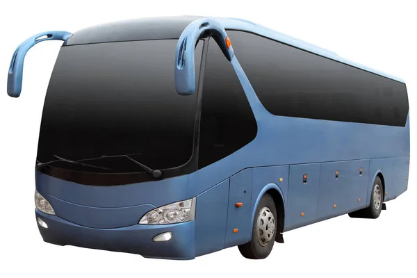 Niebieski nowoczesny autobus. — Zdjęcie stockowe