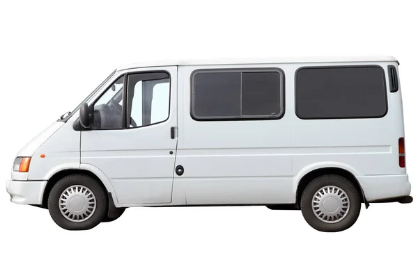 Minivan Przyciemniane Szyby Białym Tle — Zdjęcie stockowe