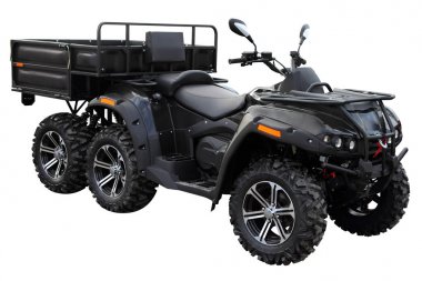 Mal taşımacılığı için bir römork ile Modern Atv s üzerinde